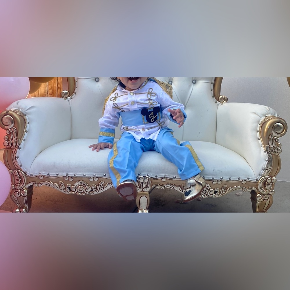 Baby Mickey Mouse Costume Prince Charming King Outfit, 1st Birthday